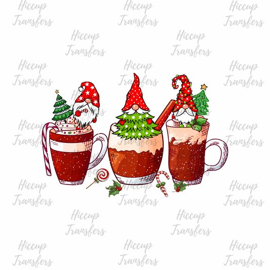 Gonks | Christmas Coffee Cups | DTF transfer