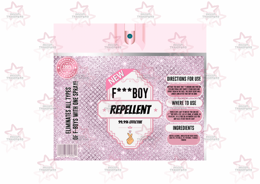 Pink F Boy Repellent | Spray Bottle Effect | 20oz Tumbler Sublimation Wrap