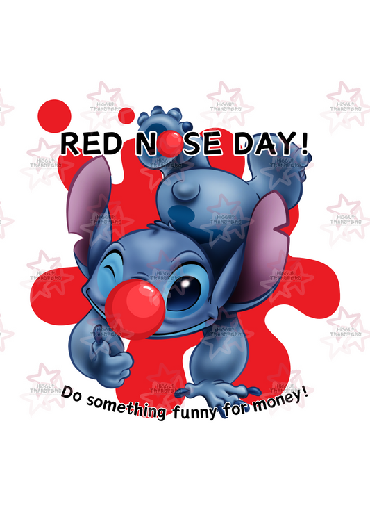 Blue Alien | DTF Transfer | Hiccup Exclusive Design | Red Nose Day