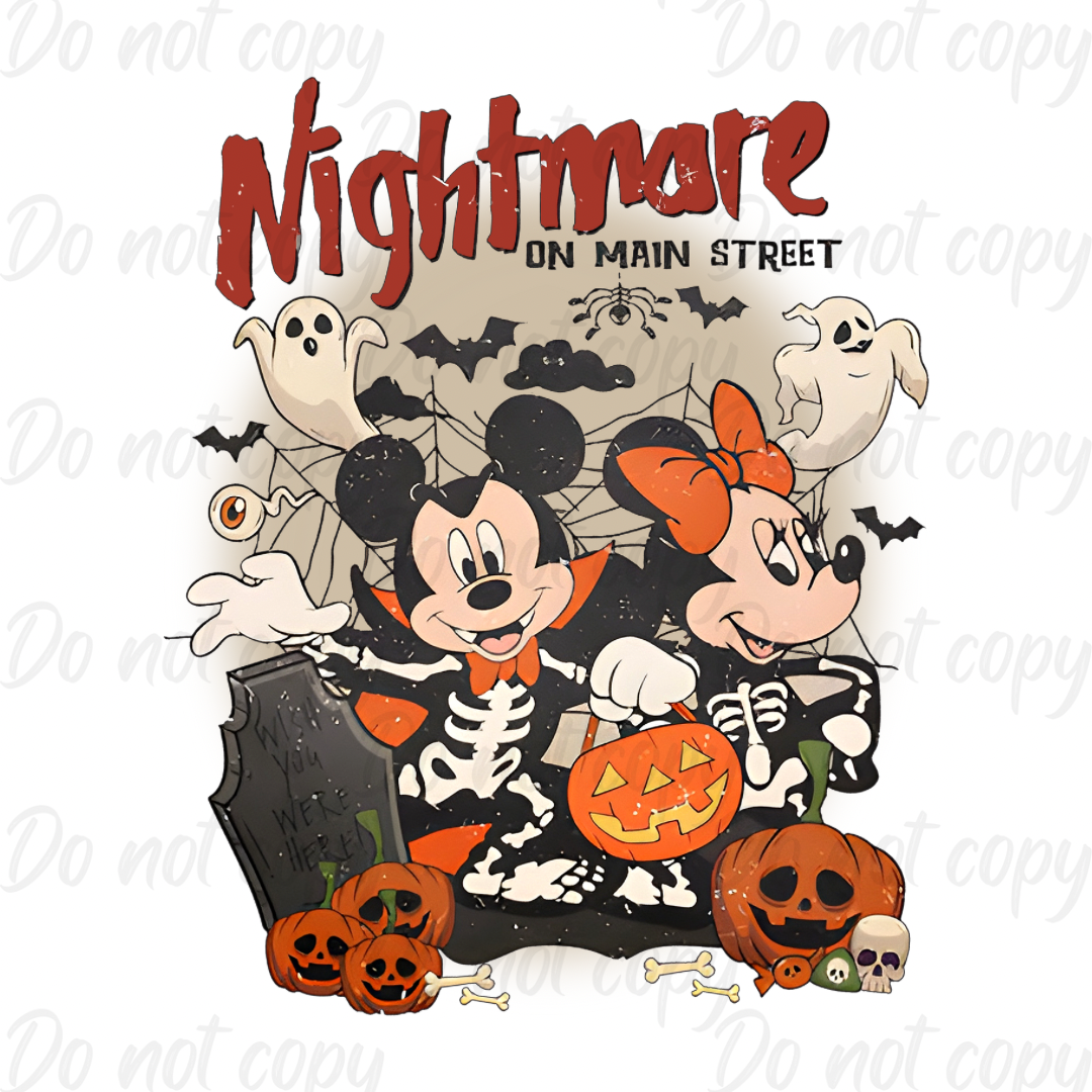 Nightmare on Main Street Mouse | Halloween | DTF transfer