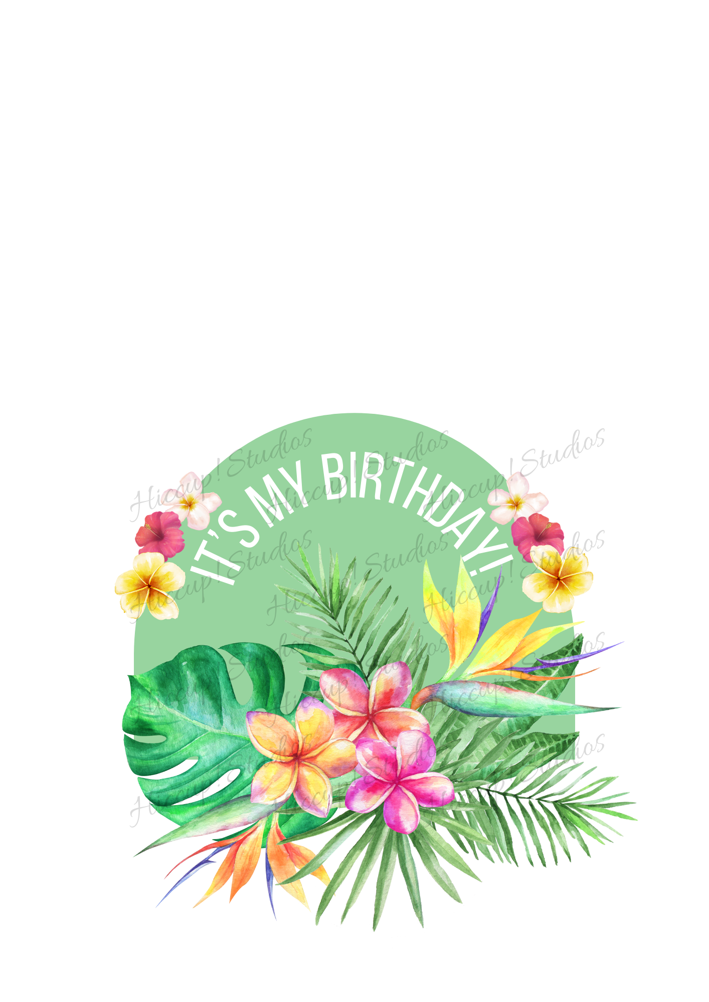 Aloha Birthday Sublimation print