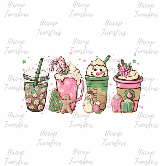 Pink Snowman  | Coffee Cups | UVDTF transfer