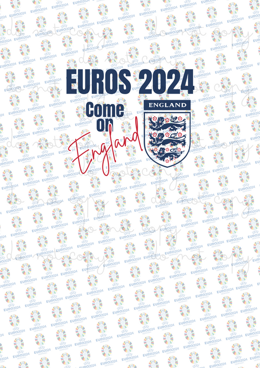 Come On England Euros | Euros 2024 | UVDTF 3” Decal
