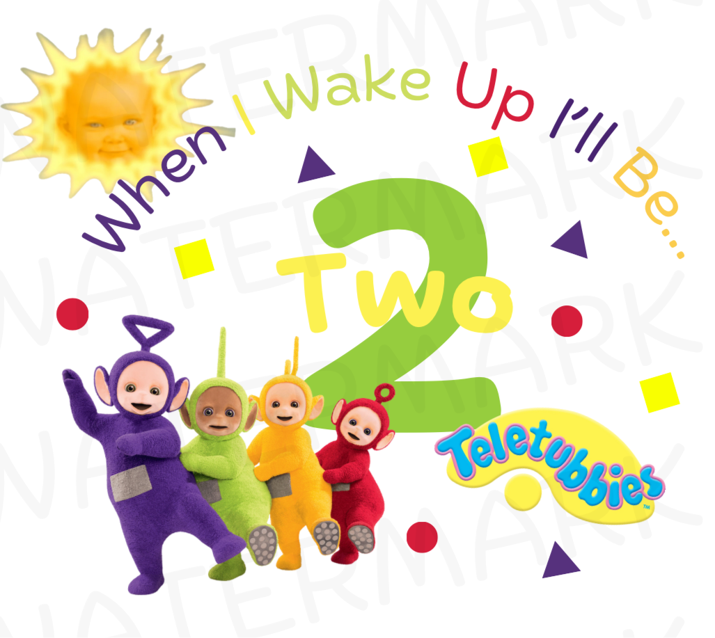 Tubbies Green | When I Wake Up | Hiccup Exclusive | Birthday DTF transfer