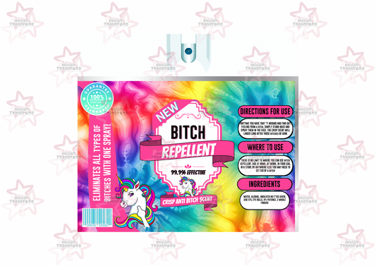 Rainbow Bitch Repellent | Spray Bottle Effect | 20oz Tumbler Sublimation Wrap