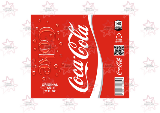 Coca Cola White | 20oz Tumbler Sublimation Wrap