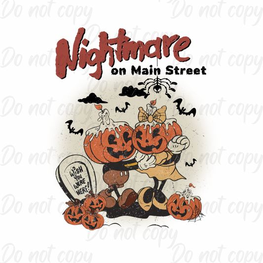 Nightmare On Main Street Pumpkin Heads | Halloween | DTF transfer