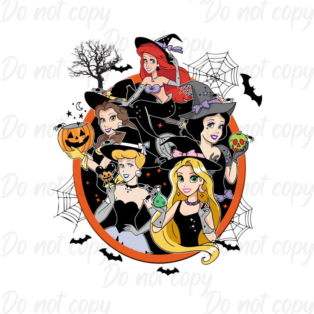 Spooky Princesses | Halloween | DTF transfer