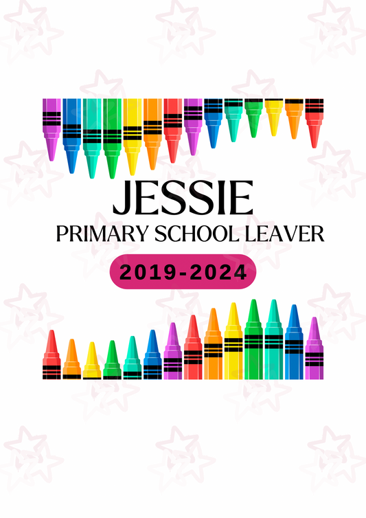 Primary School Leaver Crayons | UVDTF 3” / 6” / 8” Decal | School Leavers
