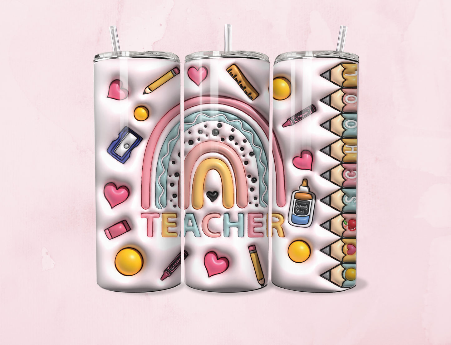 Teacher Inflated | 20oz Tumbler Sublimation Wrap