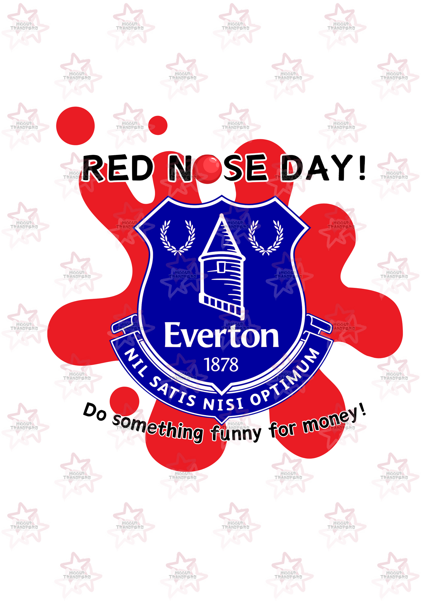 Everton | DTF Transfer | Hiccup Exclusive Design | Red Nose Day Football