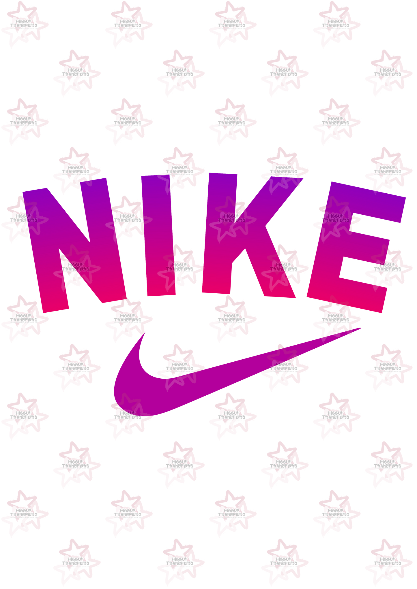 Pink Purple Ombré | DTF transfer | Hiccup Exclusive Design | Swoosh Tick