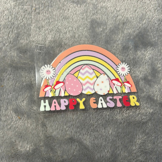 Pastel Happy Easter Rainbow | UVDTF 3” Decal | Easter | Ready To Ship