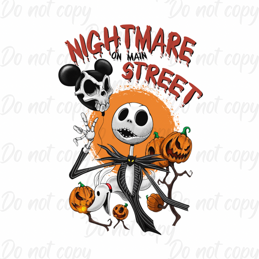 Nightmare On Main Street | Halloween | DTF transfer