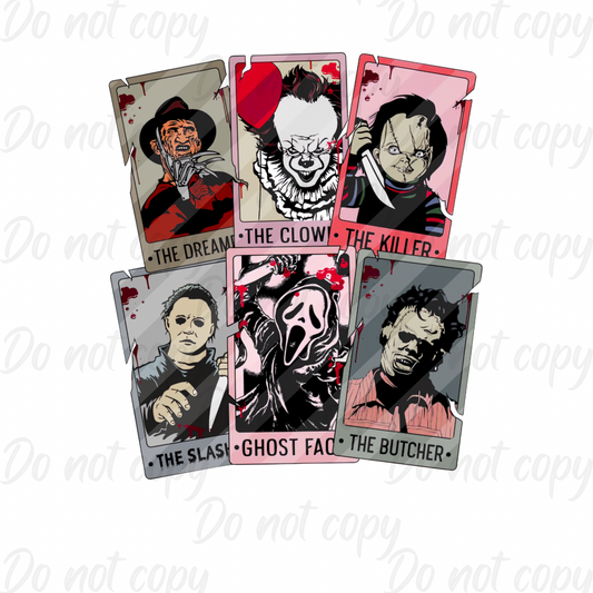 Horror Tarot Cards  | Halloween | DTF transfer