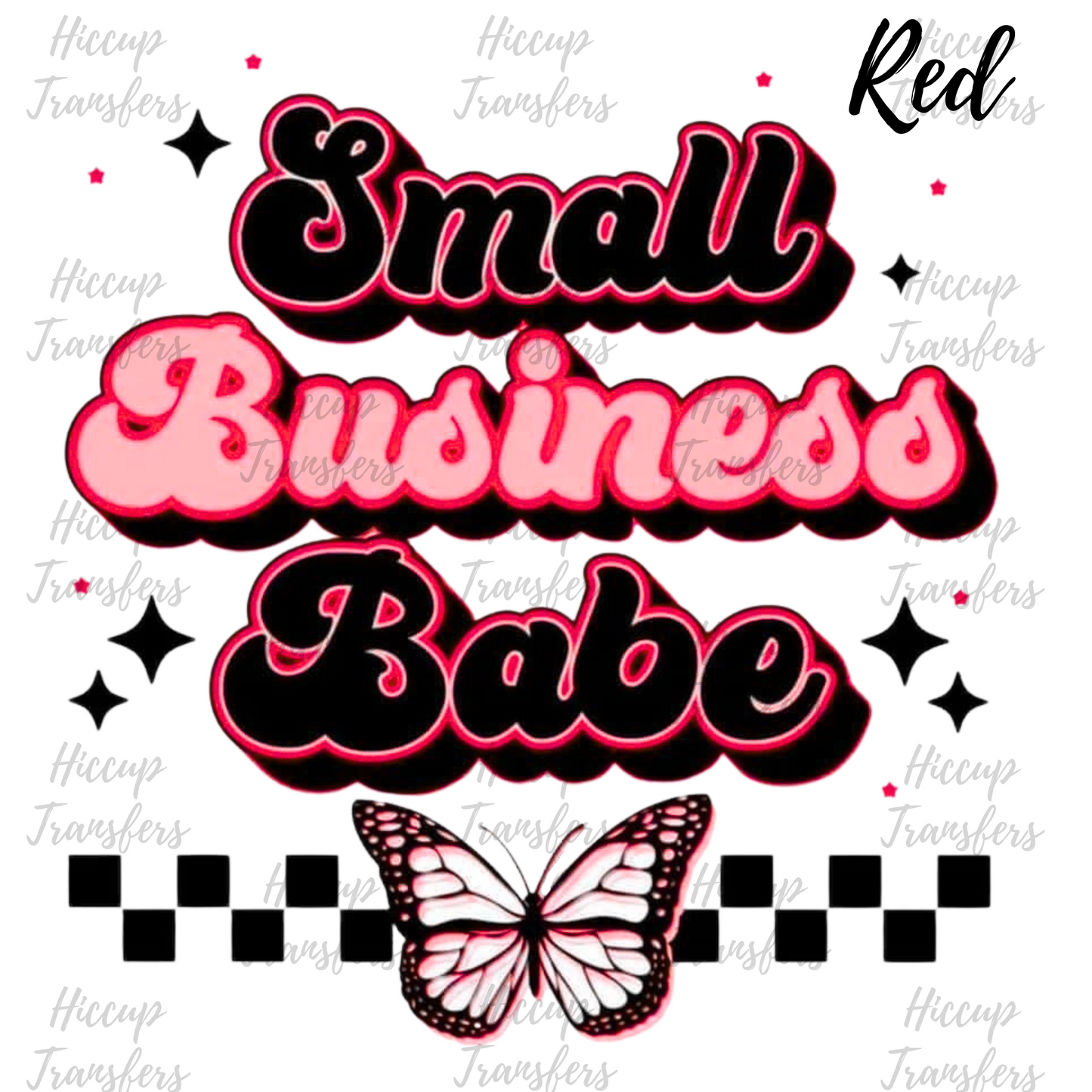Small business babe DTF transfer