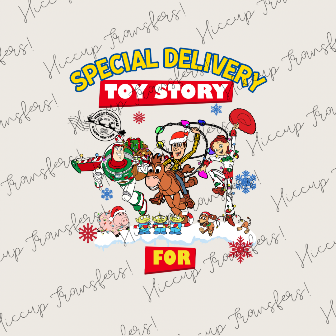 Toys & Lights Special Delivery | DTF transfer | Sacks & Christmas Eve Boxes | Toys Christmas