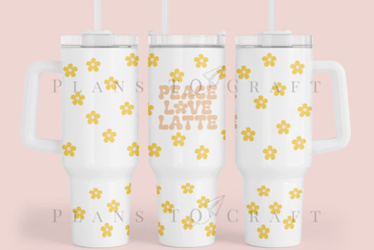 Peace, love, latte | 40oz Quencher UVDTF Wrap
