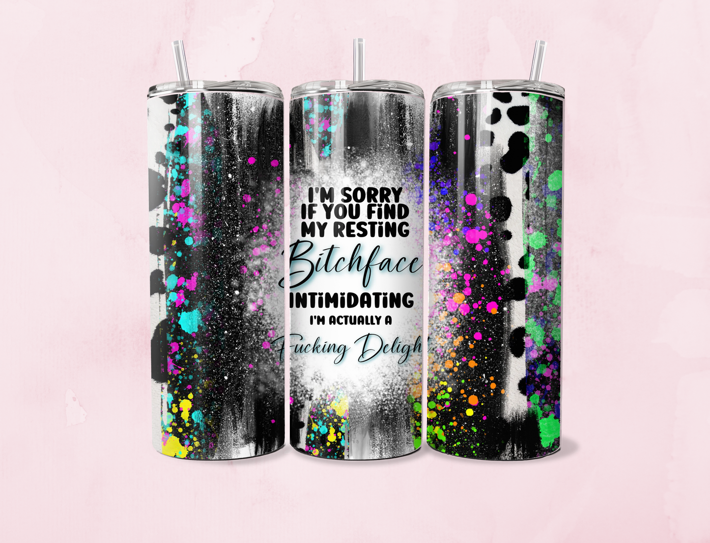 Resting B Face | 20oz Tumbler Sublimation Wrap