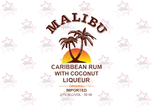 Malibu Drinks | UVDTF 3” Decal | Hiccup Exclusive Design