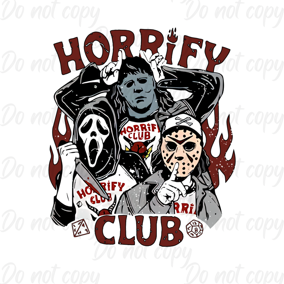 Horrify Club | Halloween | DTF transfer