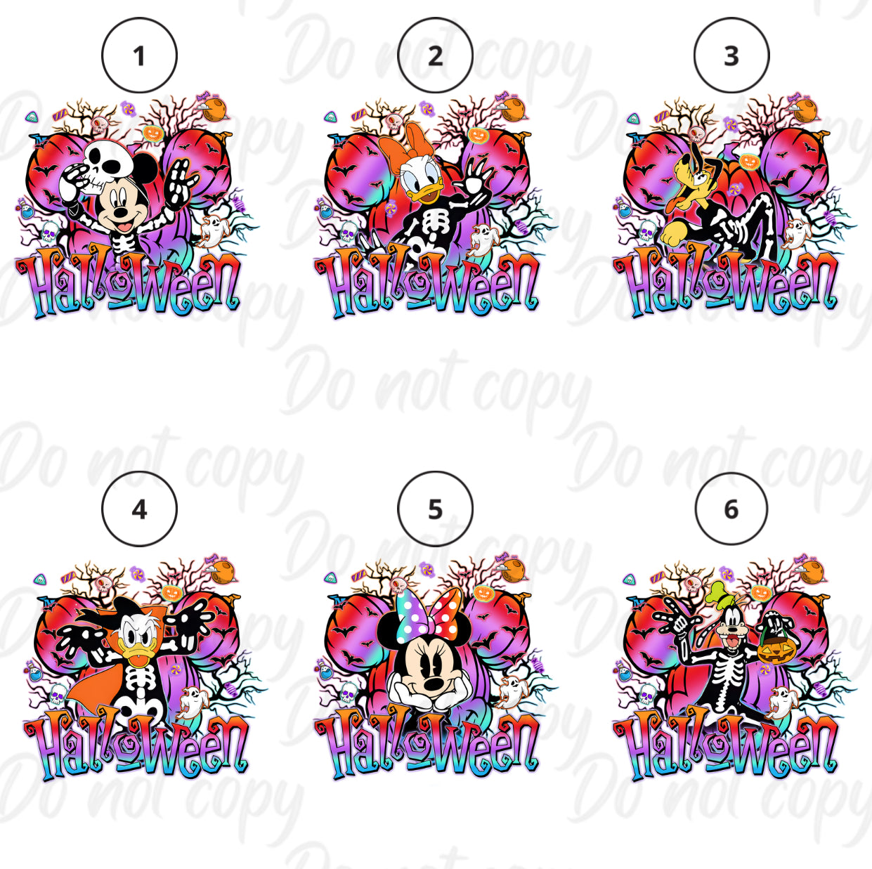 Mouse & Friends Halloween Pink Red Writing | Halloween | DTF transfer