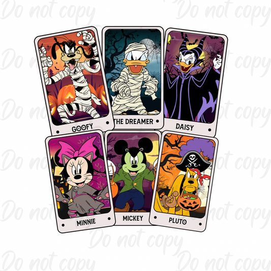 Mouse & Friends Tarot Cards | Halloween | DTF transfer