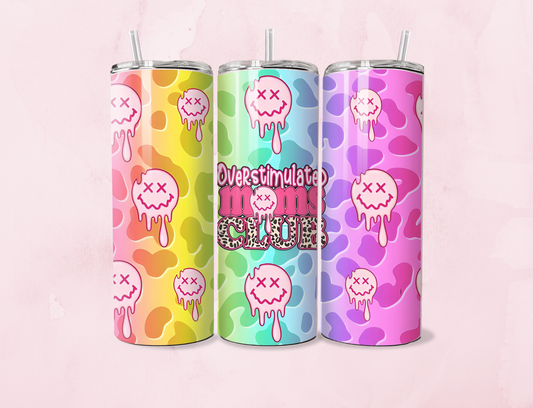 Overstimulated Moms Club | 20oz Tumbler Sublimation Wrap