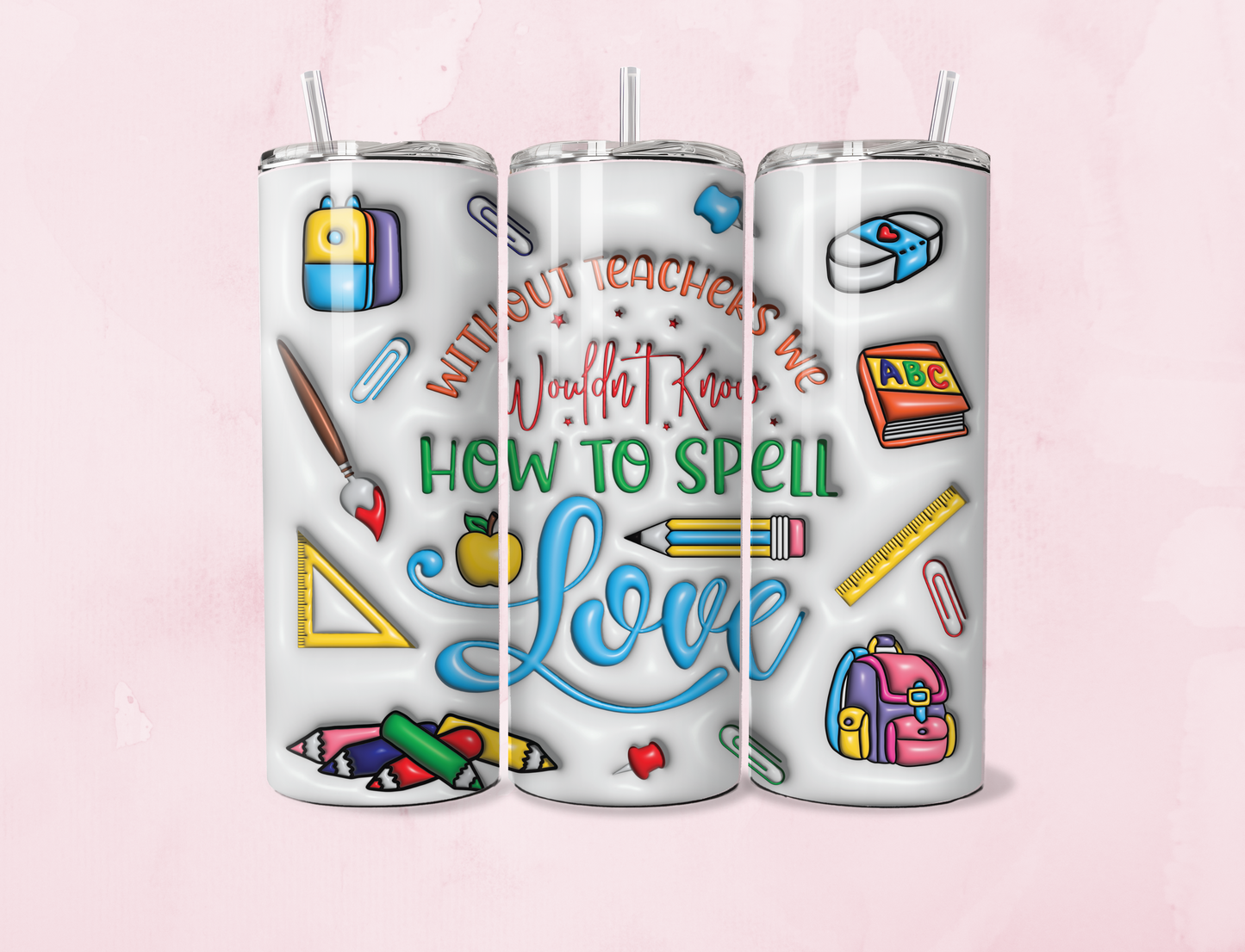 Teacher Inflated | 20oz Tumbler Sublimation Wrap