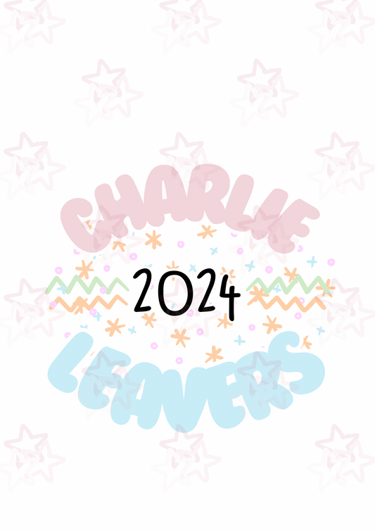 Leavers Confetti 2024 | UVDTF 3” / 6” / 8” Decal | School Leavers