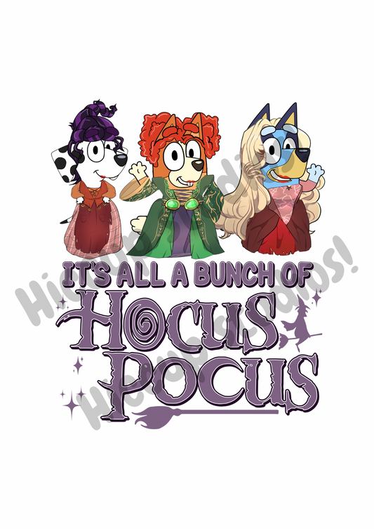 Blue Dog Hocus Pocus Halloween | DTF transfer