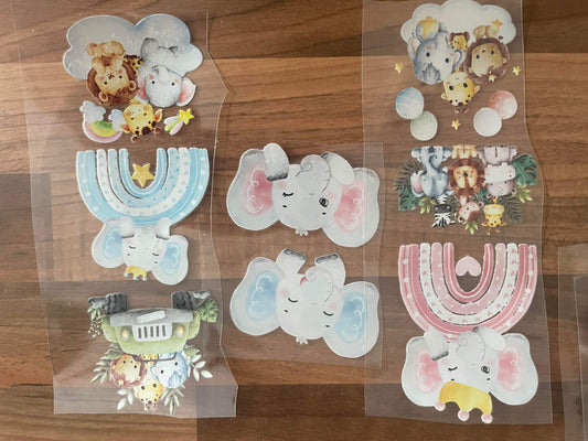 Watercolour Cute Animals UVDTF decals