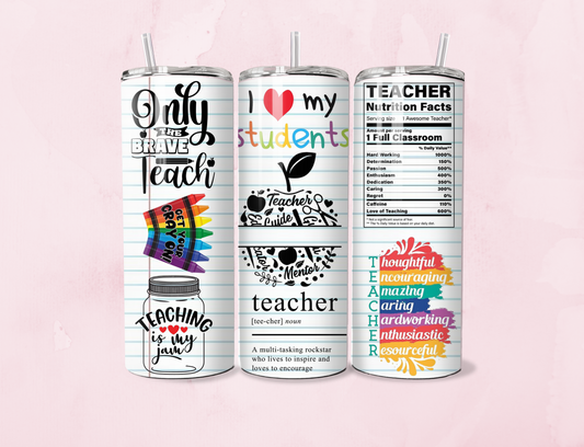 Teacher | 20oz Tumbler Sublimation Wrap