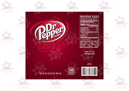 Dr Pepper | 20oz Tumbler Sublimation Wrap