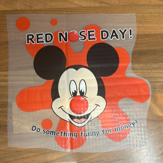 Mouse Red Nose Day 8” DTF Transfer RTS Red Nose