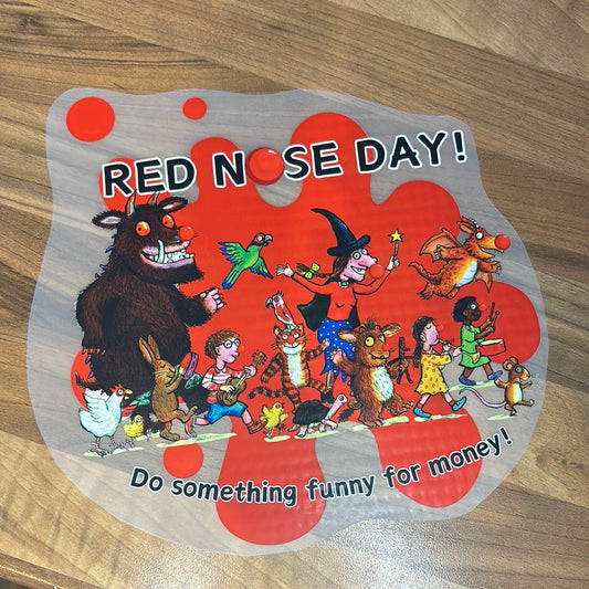 Julia Donaldson Red Nose Day 8” DTF Transfer RTS Red Nose Day