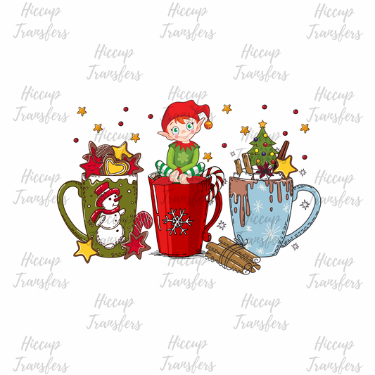 Little Elf | Christmas Coffee Cups | DTF transfer