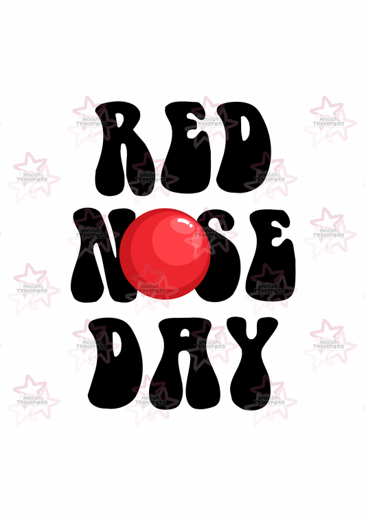 Text 3 | DTF Transfer | Hiccup Exclusive Design | Red Nose Day