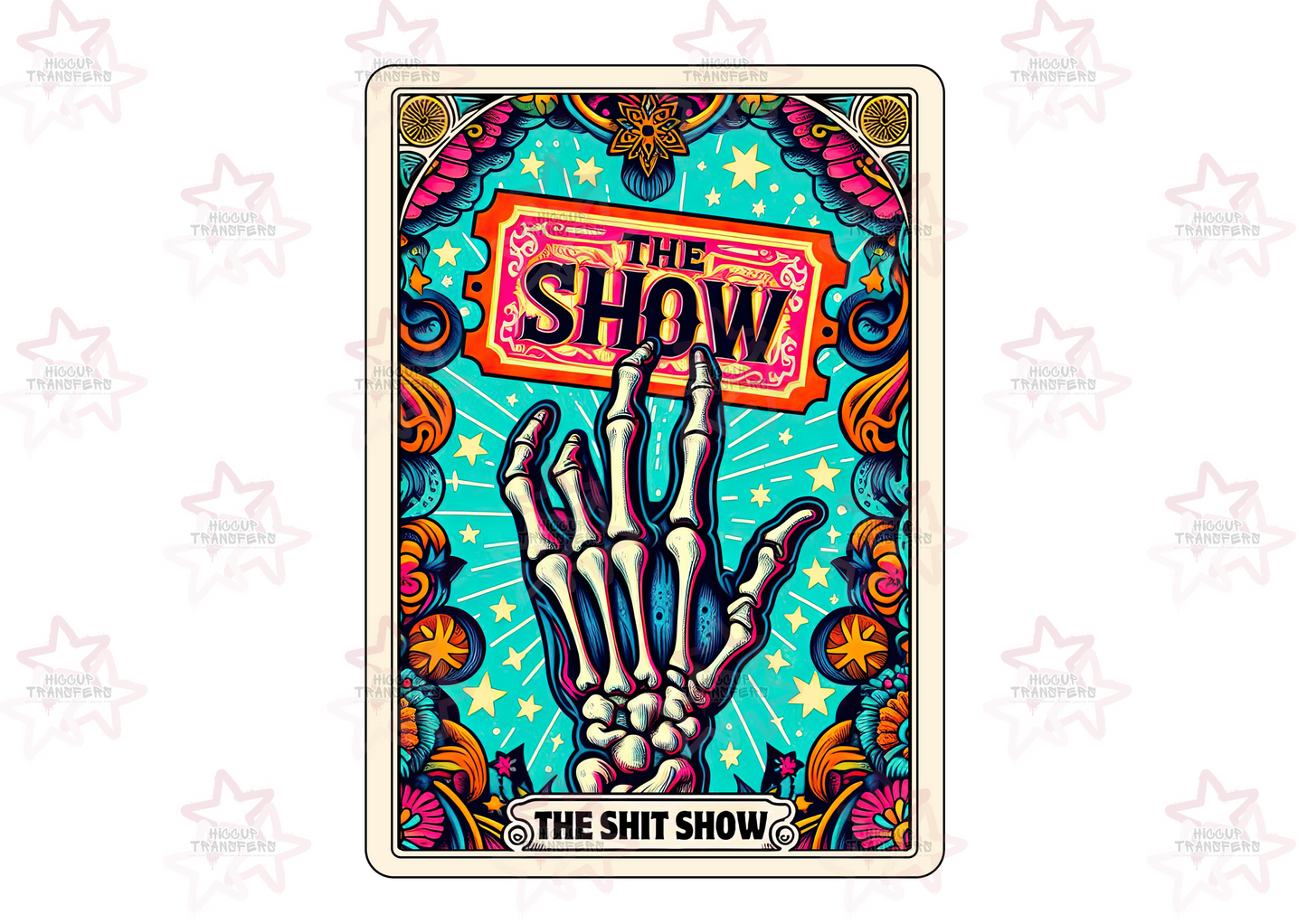 The Shit Show Fire Tarot Card | UVDTF 3” UVDTF