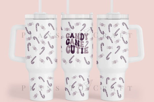Candy Cane Cutie | 40oz Quencher UVDTF Wrap