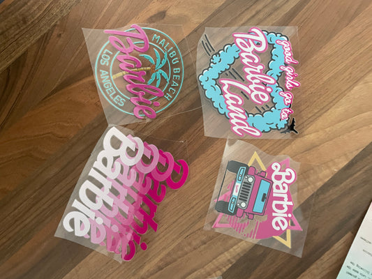Pink b doll UVDTF decals
