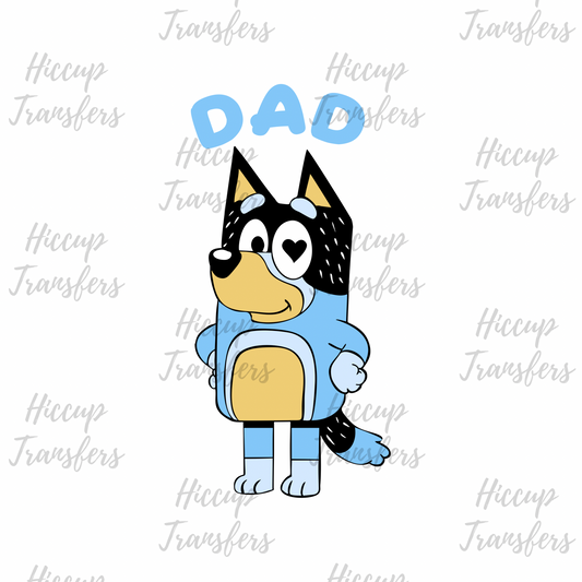 Dad! | DTF transfer | Blue Dog