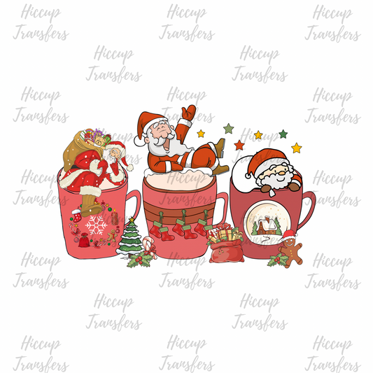 Santa | Coffee Cups | UVDTF transfer