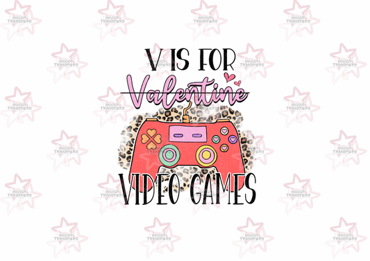 V Is For Video Games| DTF Transfer