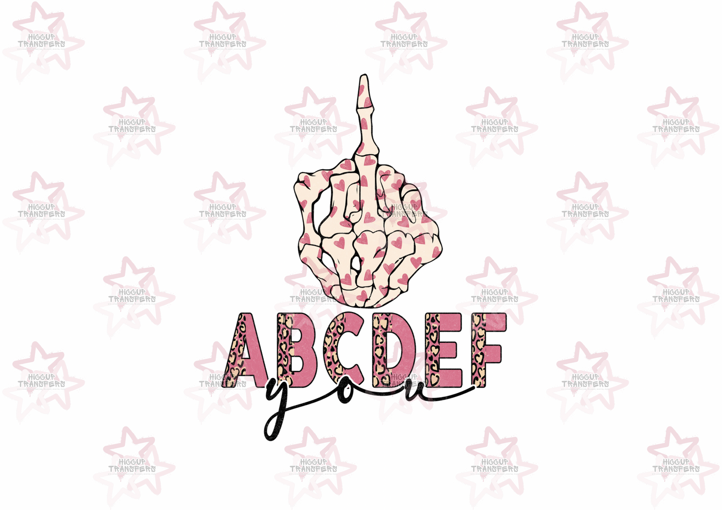 ABCEDF YOU | UVDTF 3” Decal