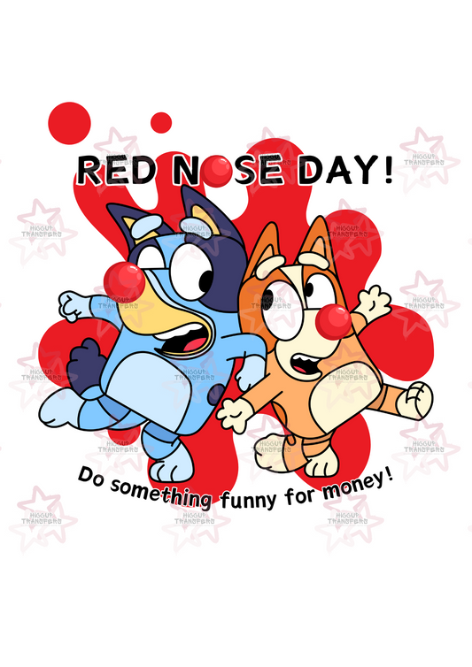 Blue Dog | DTF Transfer | Hiccup Exclusive Design | Red Nose Day
