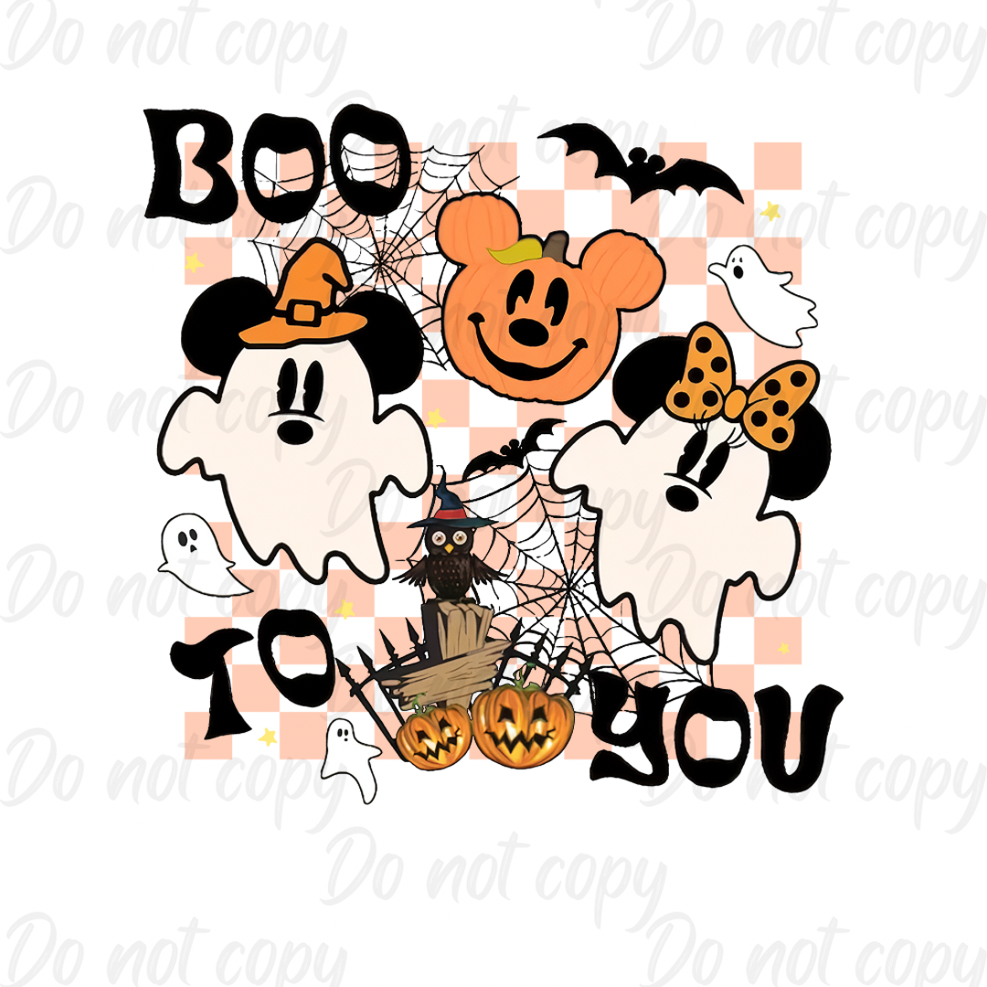 Boo Too You | Halloween | DTF transfer