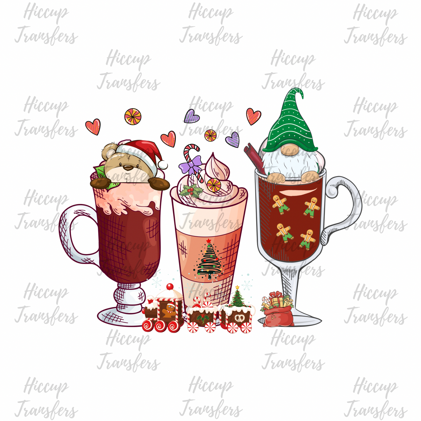 Mulled Wine Gonks | Christmas Coffee Cups | DTF transfer