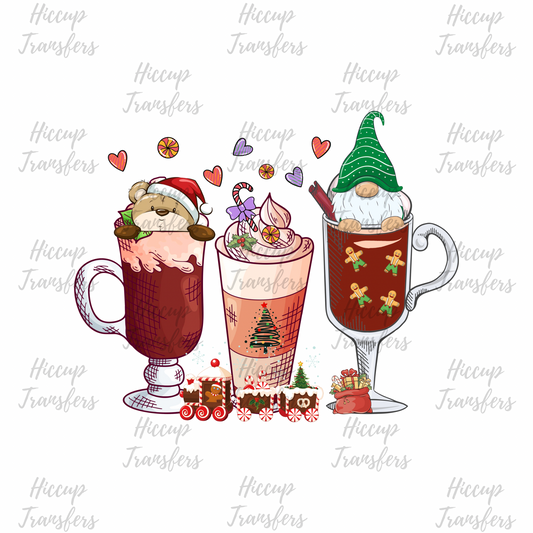 Mulled Wine Gonks | Christmas Coffee Cups | DTF transfer