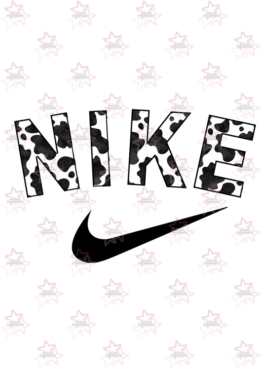 Black Cow Print  | DTF transfer | Hiccup Exclusive Design | Swoosh Tick